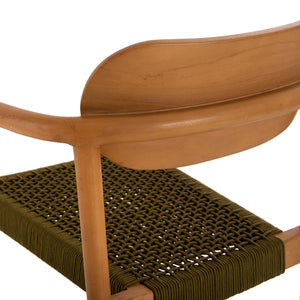 ΠΟΛΥΘΡΟΝΑ OSLO HM9636.05 ΞΥΛΟ TEAK ΦΥΣΙΚΟ & ΠΡΑΣΙΝΟ ΣΧΟΙΝΙ 55x54x80Yεκ. - Pakobazaar