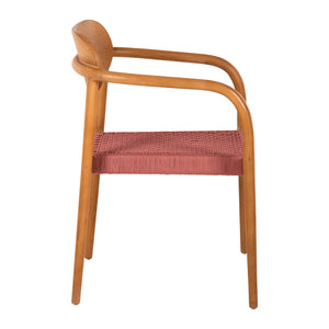 ΠΟΛΥΘΡΟΝΑ OSLO HM9636.06 ΞΥΛΟ TEAK ΦΥΣΙΚΟ & ΡΟΖ ΣΧΟΙΝΙ 55x54x80Yεκ. - Pakobazaar