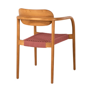 ΠΟΛΥΘΡΟΝΑ OSLO HM9636.06 ΞΥΛΟ TEAK ΦΥΣΙΚΟ & ΡΟΖ ΣΧΟΙΝΙ 55x54x80Yεκ. - Pakobazaar