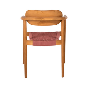 ΠΟΛΥΘΡΟΝΑ OSLO HM9636.06 ΞΥΛΟ TEAK ΦΥΣΙΚΟ & ΡΟΖ ΣΧΟΙΝΙ 55x54x80Yεκ. - Pakobazaar