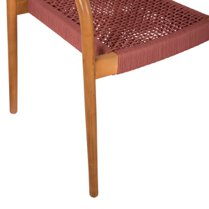 ΠΟΛΥΘΡΟΝΑ OSLO HM9636.06 ΞΥΛΟ TEAK ΦΥΣΙΚΟ & ΡΟΖ ΣΧΟΙΝΙ 55x54x80Yεκ. - Pakobazaar