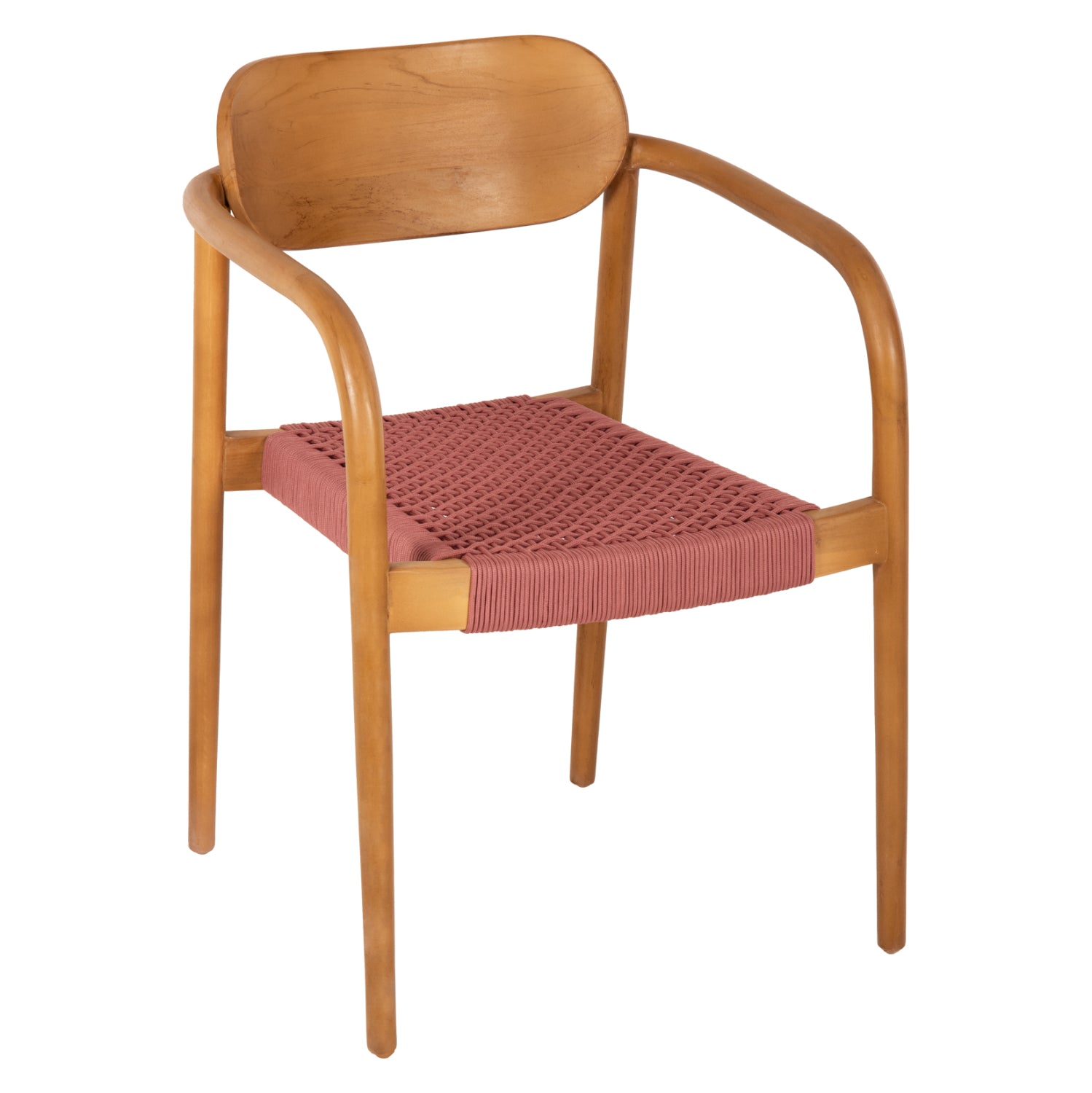 ΠΟΛΥΘΡΟΝΑ OSLO HM9636.06 ΞΥΛΟ TEAK ΦΥΣΙΚΟ & ΡΟΖ ΣΧΟΙΝΙ 55x54x80Yεκ. - Pakobazaar
