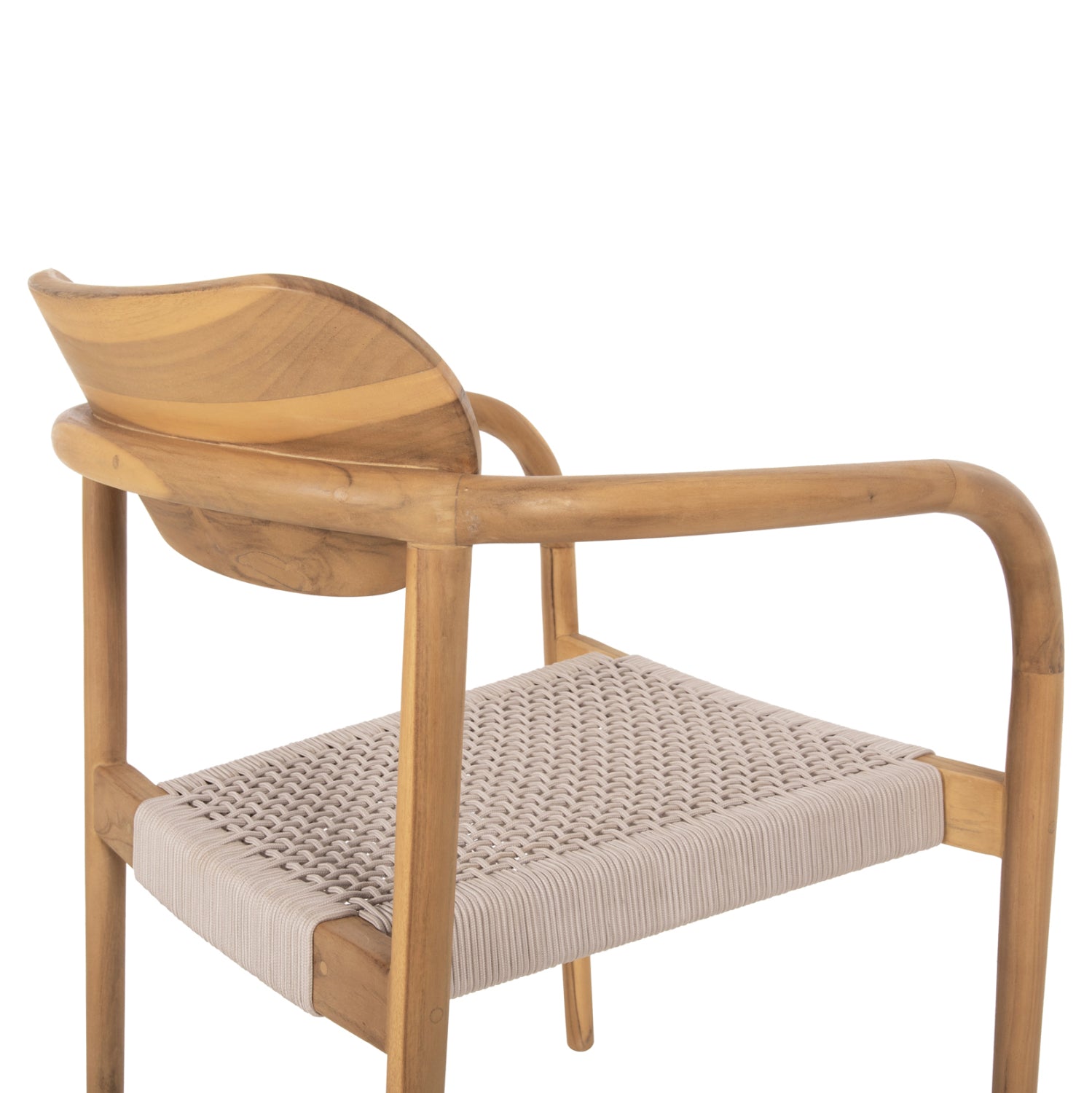 ΠΟΛΥΘΡΟΝΑ OSLO HM9636.07 ΞΥΛΟ TEAK ΦΥΣΙΚΟ & ΜΠΕΖ ΣΧΟΙΝΙ 55x54x80Yεκ. - Pakobazaar