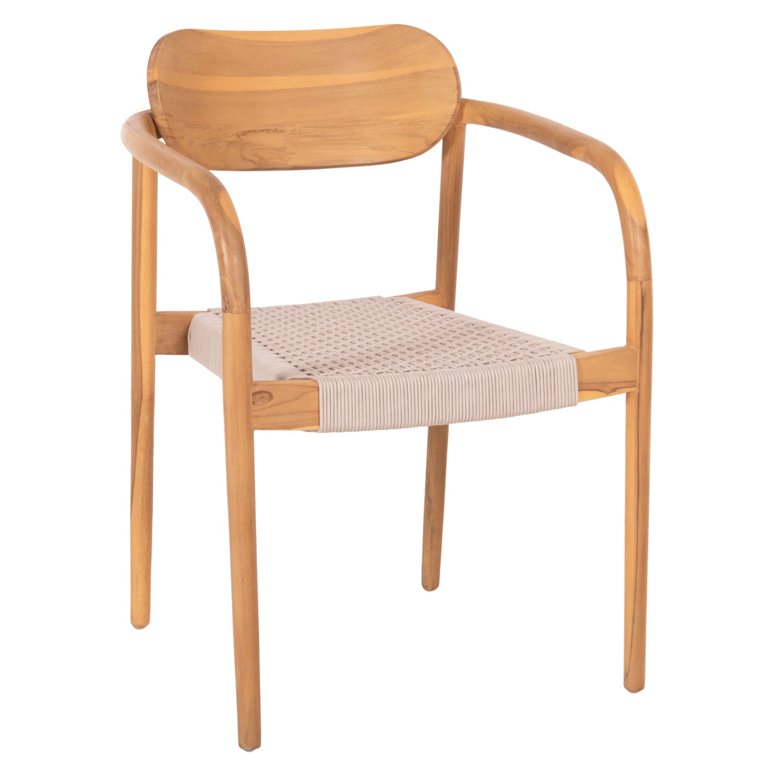 ΠΟΛΥΘΡΟΝΑ OSLO HM9636.07 ΞΥΛΟ TEAK ΦΥΣΙΚΟ & ΜΠΕΖ ΣΧΟΙΝΙ 55x54x80Yεκ. - Pakobazaar