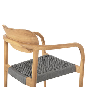 ΠΟΛΥΘΡΟΝΑ OSLO HM9636.08 ΞΥΛΟ TEAK ΦΥΣΙΚΟ & ΓΚΡΙ ΣΧΟΙΝΙ 55x54x80Yεκ. - Pakobazaar