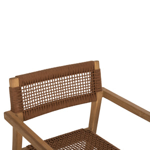 ΠΟΛΥΘΡΟΝΑ CHARLOTTE HM9637.01 ΞΥΛΟ TEAK ΦΥΣΙΚΟ & ΚΑΦΕ ΣΧΟΙΝΙ 59x54x83Y εκ. - Pakobazaar