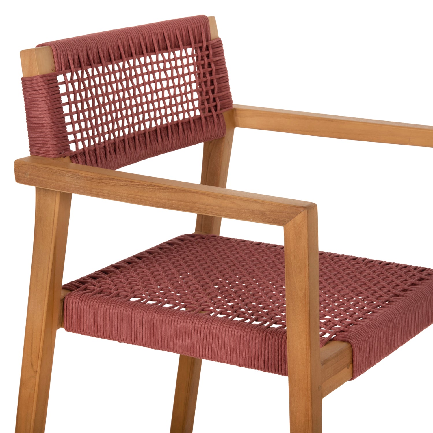 ΠΟΛΥΘΡΟΝΑ CHARLOTTE HM9637.06 ΞΥΛΟ TEAK ΦΥΣΙΚΟ & ΡΟΖ ΣΧΟΙΝΙ 59x54x83Y εκ. - Pakobazaar