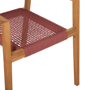 ΠΟΛΥΘΡΟΝΑ CHARLOTTE HM9637.06 ΞΥΛΟ TEAK ΦΥΣΙΚΟ & ΡΟΖ ΣΧΟΙΝΙ 59x54x83Y εκ. - Pakobazaar