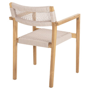 ΠΟΛΥΘΡΟΝΑ CHARLOTTE HM9637.07 ΞΥΛΟ TEAK ΦΥΣΙΚΟ & ΜΠΕΖ ΣΧΟΙΝΙ 58x61x81Yεκ. - Pakobazaar