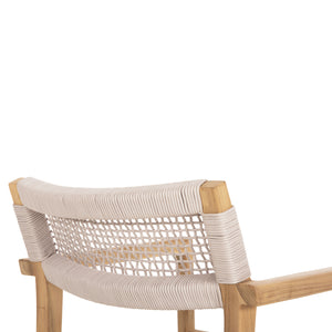 ΠΟΛΥΘΡΟΝΑ CHARLOTTE HM9637.07 ΞΥΛΟ TEAK ΦΥΣΙΚΟ & ΜΠΕΖ ΣΧΟΙΝΙ 58x61x81Yεκ. - Pakobazaar