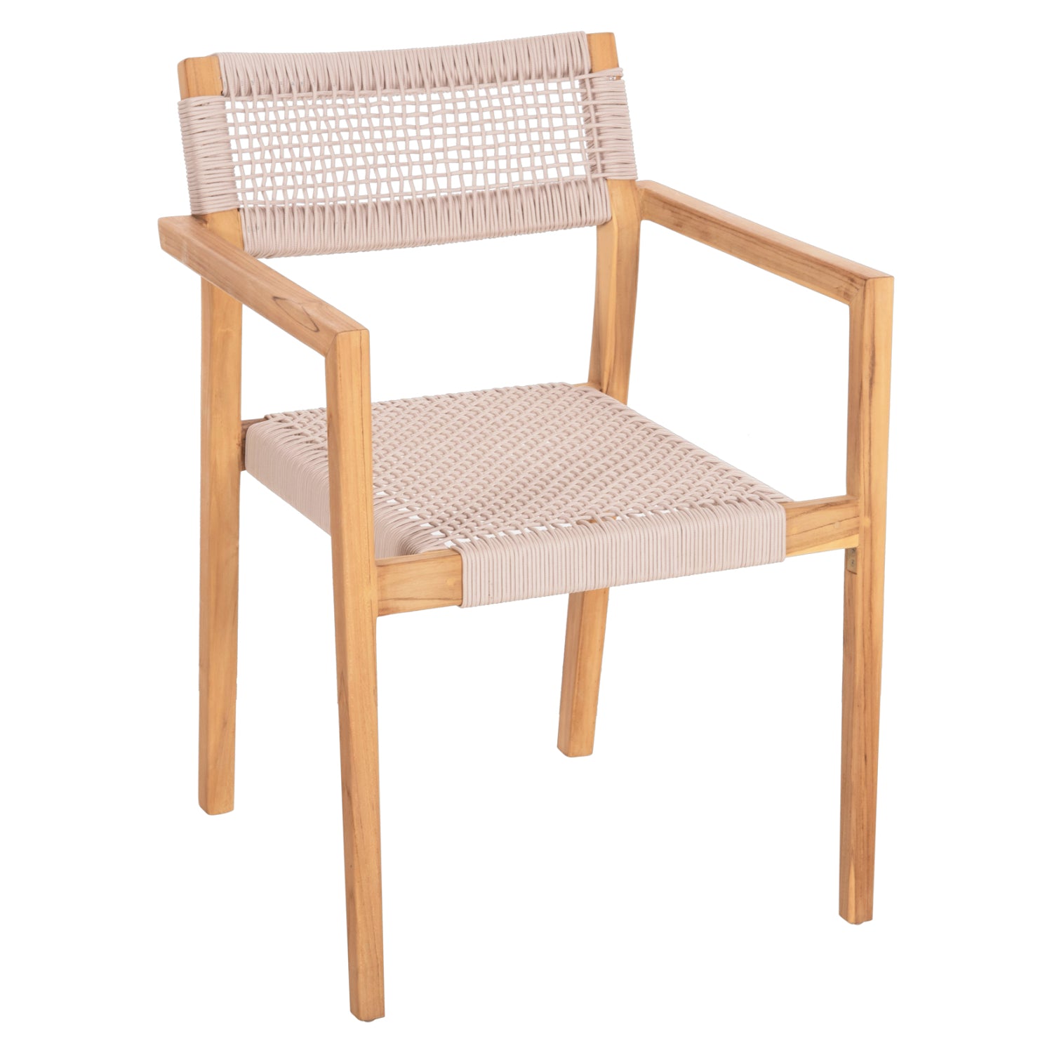 ΠΟΛΥΘΡΟΝΑ CHARLOTTE HM9637.07 ΞΥΛΟ TEAK ΦΥΣΙΚΟ & ΜΠΕΖ ΣΧΟΙΝΙ 58x61x81Yεκ. - Pakobazaar