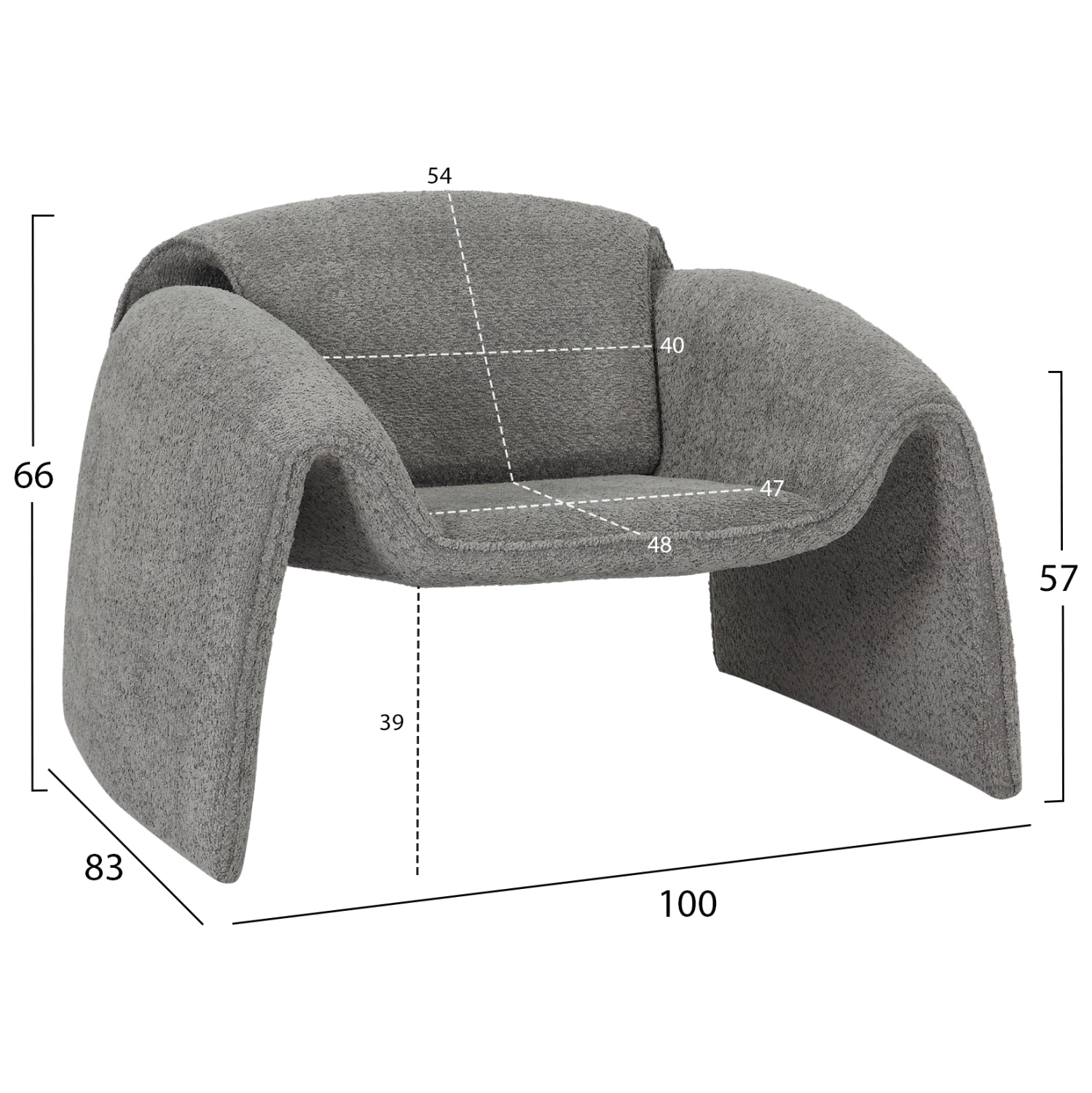 ΠΟΛΥΘΡΟΝΑ LAFORGE HM9679.01 ΓΚΡΙ ΜΠΟΥΚΛΕ ΥΦΑΣΜΑ-ΜΕΤΑΛΛΙΚΟΣ ΣΚΕΛΕΤΟΣ 100x83x66Υεκ. - Pakobazaar