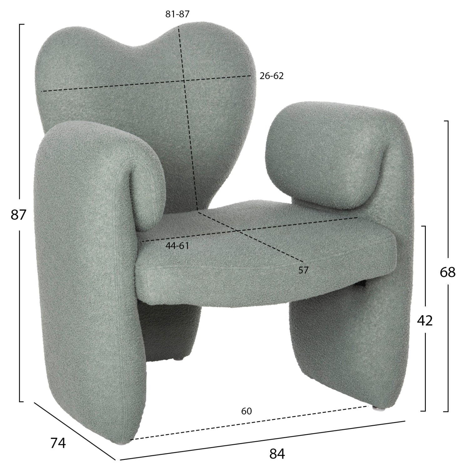 ΠΟΛΥΘΡΟΝΑ HARTT HM9777.07 ΦΥΣΤΙΚΙ TEDDY ΥΦΑΣΜΑ 84x74x87Yεκ. - Pakobazaar