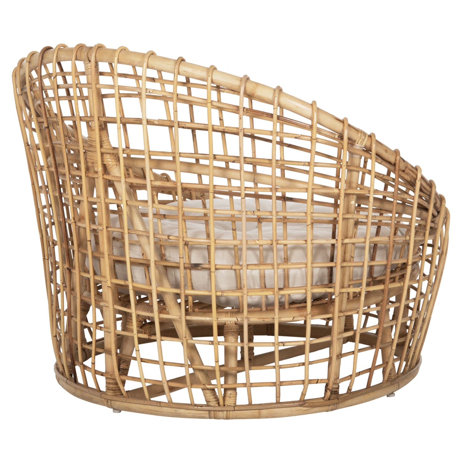 ΠΟΛΥΘΡΟΝΑ ENTO HM9814 RATTAN ΣΕ ΦΥΣΙΚΟ-ΜΠΕΖ ΜΑΞΙΛΑΡΙ 85x75x67Yεκ. - Pakobazaar