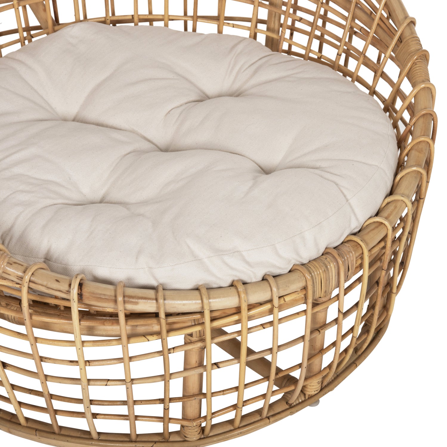 ΠΟΛΥΘΡΟΝΑ ENTO HM9814 RATTAN ΣΕ ΦΥΣΙΚΟ-ΜΠΕΖ ΜΑΞΙΛΑΡΙ 85x75x67Yεκ. - Pakobazaar
