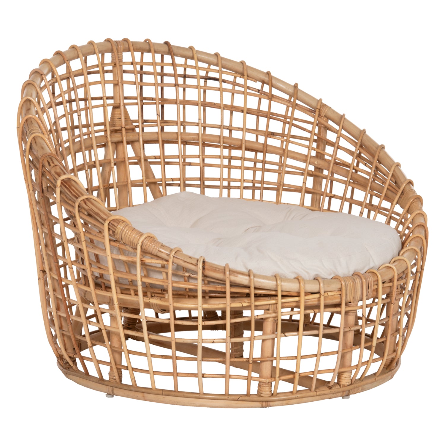 ΠΟΛΥΘΡΟΝΑ ENTO HM9814 RATTAN ΣΕ ΦΥΣΙΚΟ-ΜΠΕΖ ΜΑΞΙΛΑΡΙ 85x75x67Yεκ. - Pakobazaar