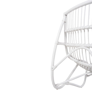 ΠΟΛΥΘΡΟΝΑ GRINN HM9815.03 ΡΑΒΔΟΙ RATTAN ΣΕ ΛΕΥΚΟ 56,5x73,5x79,5Υ εκ. - Pakobazaar