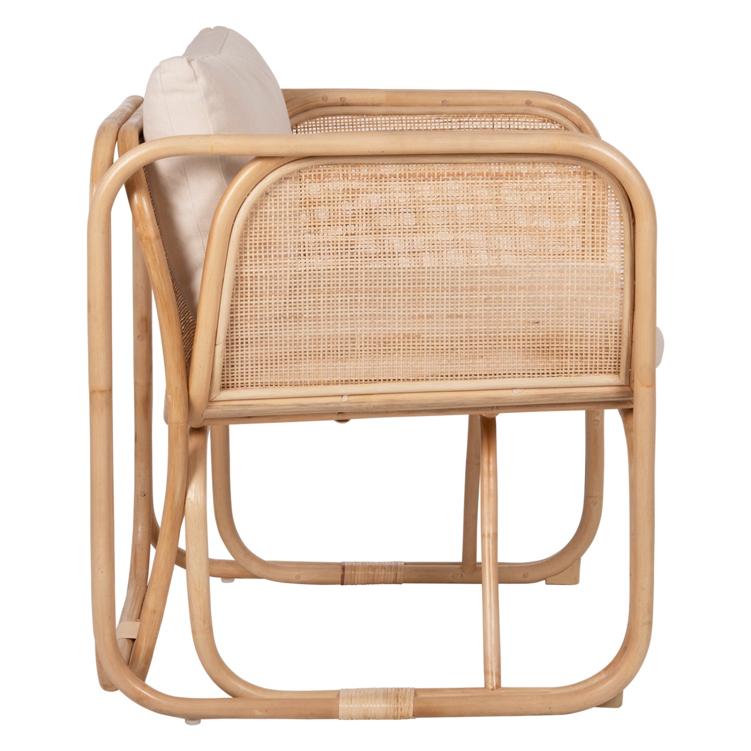 ΠΟΛΥΘΡΟΝΑ WENDY HM9816 RATTAN ΣΕ ΦΥΣΙΚΟ ΧΡΩΜΑ-ΛΕΥΚΑ ΜΑΞΙΛΑΡΙΑ 73x72x84Yεκ. - Pakobazaar