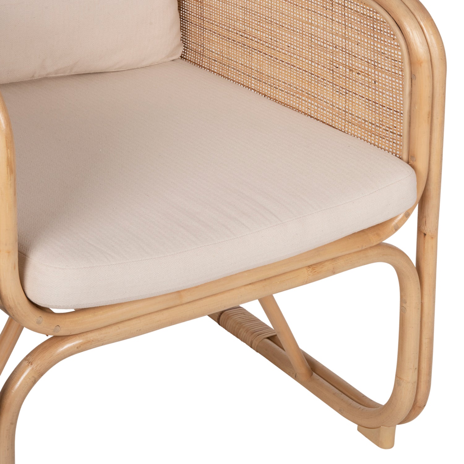 ΠΟΛΥΘΡΟΝΑ WENDY HM9816 RATTAN ΣΕ ΦΥΣΙΚΟ ΧΡΩΜΑ-ΛΕΥΚΑ ΜΑΞΙΛΑΡΙΑ 73x72x84Yεκ. - Pakobazaar