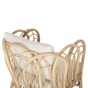 ΠΟΛΥΘΡΟΝΑ ESTOR HM9817 RATTAN ΣΕ ΦΥΣΙΚΟ-ΛΕΥΚΟ ΜΑΞΙΛΑΡΙ 78x75x92Υ εκ. - Pakobazaar