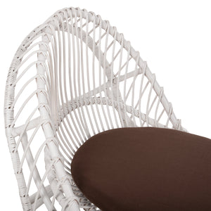 ΠΟΛΥΘΡΟΝΑ ENTROPY HM9840.02 RATTAN ΛΕΥΚΟ ΜΕ ΚΑΦΕ ΜΑΞΙΛΑΡΙ 80x97x85Υεκ. - Pakobazaar