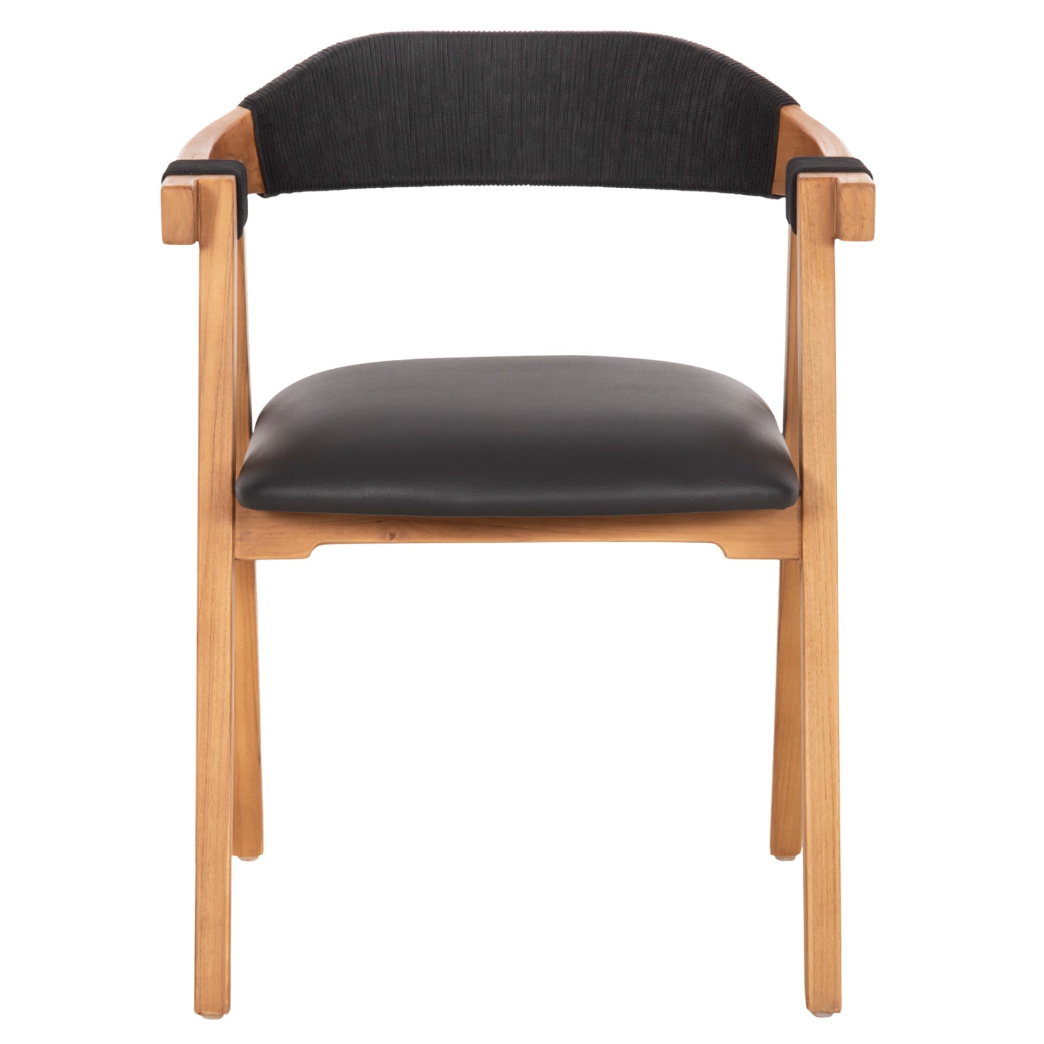 ΠΟΛΥΘΡΟΝΑ RIMINI HM9867.02 ΞΥΛΟ TEAK ΦΥΣΙΚΟ-ΜΑΥΡΟ ΣΧΟΙΝΙ & PU ΚΑΘΙΣΜΑ 60x61x76Υεκ. - Pakobazaar