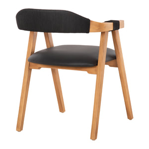 ΠΟΛΥΘΡΟΝΑ RIMINI HM9867.02 ΞΥΛΟ TEAK ΦΥΣΙΚΟ-ΜΑΥΡΟ ΣΧΟΙΝΙ & PU ΚΑΘΙΣΜΑ 60x61x76Υεκ. - Pakobazaar