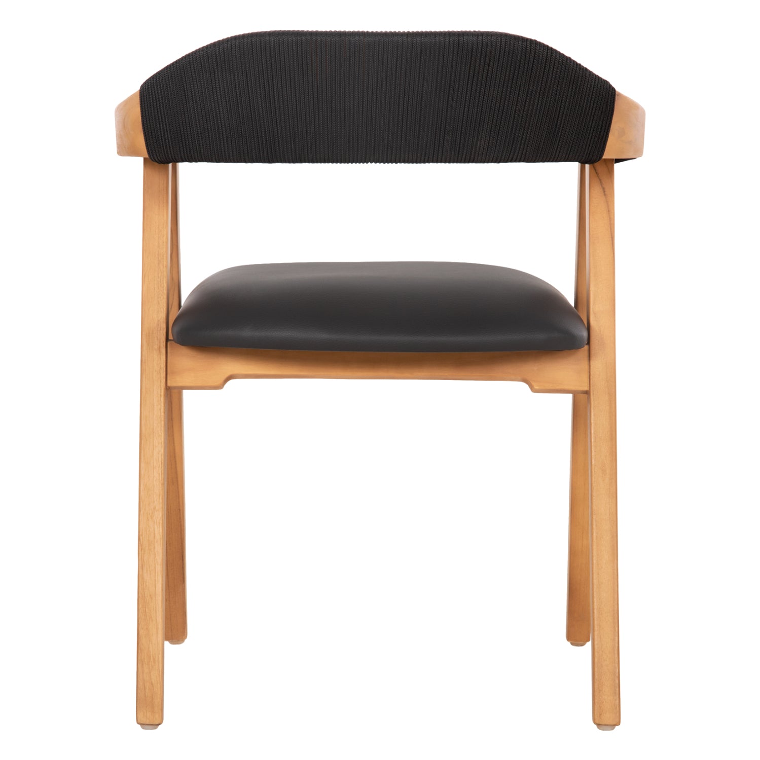 ΠΟΛΥΘΡΟΝΑ RIMINI HM9867.02 ΞΥΛΟ TEAK ΦΥΣΙΚΟ-ΜΑΥΡΟ ΣΧΟΙΝΙ & PU ΚΑΘΙΣΜΑ 60x61x76Υεκ. - Pakobazaar