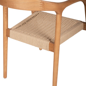 ΠΟΛΥΘΡΟΝΑ HM9874 ΞΥΛΟ ΦΡΑΞΙΝΟΣ ΚΑΙ PAPER ROPE 57x54x78Yεκ. - Pakobazaar