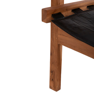 ΠΟΛΥΘΡΟΝΑ KONNA HM9928.01 TEAK ΞΥΛΟ ΣΕ ΦΥΣΙΚΟ-ΔΕΡΜΑ ΑΓΕΛΑΔΟΣ ΣΕ ΜΑΥΡΟ 80x64x73Υεκ. - Pakobazaar