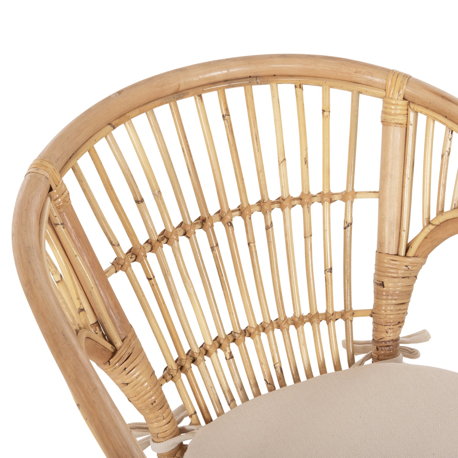 ΠΟΛΥΘΡΟΝΑ DAMPAR HM9929.04 RATTAN ΣΕ ΦΥΣΙΚΟ-ΛΕΥΚΟ ΜΑΞΙΛΑΡΙ 59x61x80Υεκ. - Pakobazaar