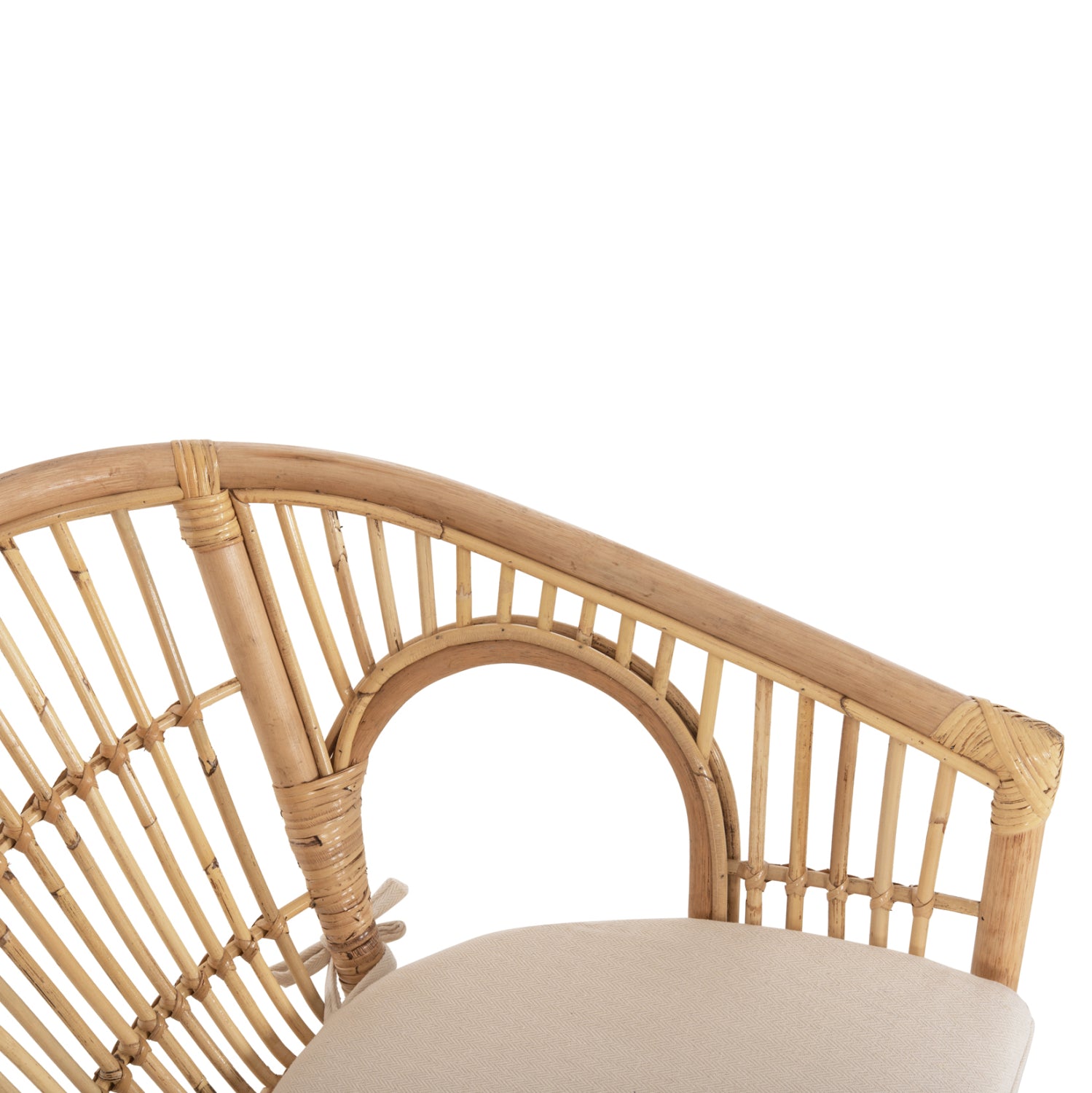 ΠΟΛΥΘΡΟΝΑ DAMPAR HM9929.04 RATTAN ΣΕ ΦΥΣΙΚΟ-ΛΕΥΚΟ ΜΑΞΙΛΑΡΙ 59x61x80Υεκ. - Pakobazaar