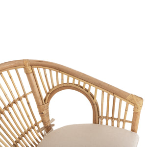 ΠΟΛΥΘΡΟΝΑ DAMPAR HM9929.04 RATTAN ΣΕ ΦΥΣΙΚΟ-ΛΕΥΚΟ ΜΑΞΙΛΑΡΙ 59x61x80Υεκ. - Pakobazaar