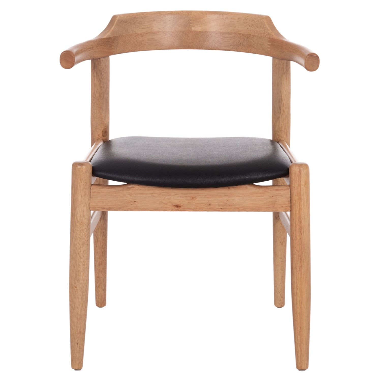 ΠΟΛΥΘΡΟΝΑ CERSEI HM9946.01 RUBBERWOOD ΣΕ LIGHT OAK & PU ΣΕ ΜΑΥΡΟ 57x53x72Υεκ - Pakobazaar