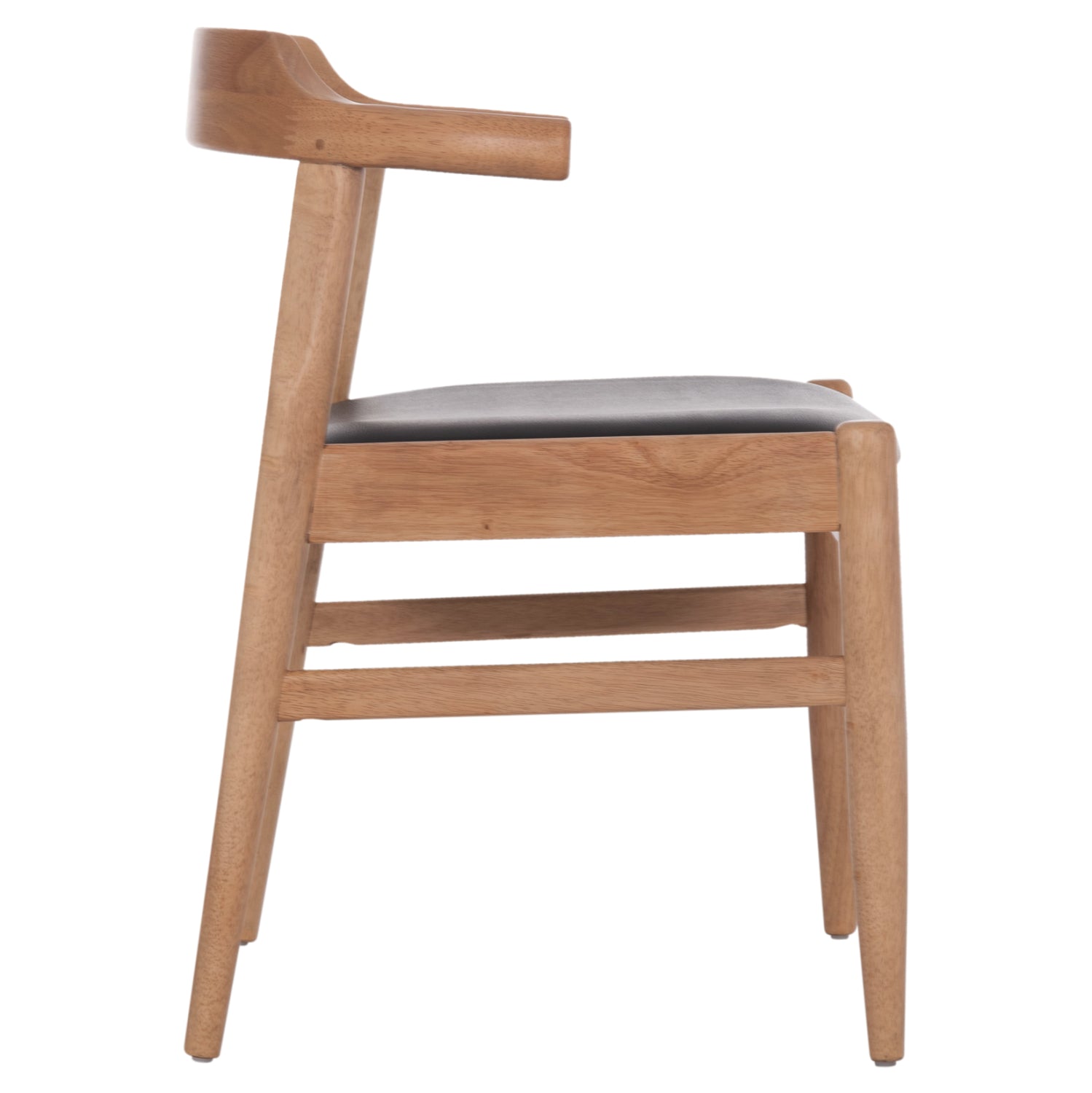 ΠΟΛΥΘΡΟΝΑ CERSEI HM9946.01 RUBBERWOOD ΣΕ LIGHT OAK & PU ΣΕ ΜΑΥΡΟ 57x53x72Υεκ - Pakobazaar