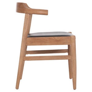 ΠΟΛΥΘΡΟΝΑ CERSEI HM9946.01 RUBBERWOOD ΣΕ LIGHT OAK & PU ΣΕ ΜΑΥΡΟ 57x53x72Υεκ - Pakobazaar