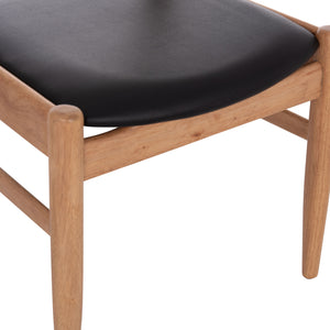ΠΟΛΥΘΡΟΝΑ CERSEI HM9946.01 RUBBERWOOD ΣΕ LIGHT OAK & PU ΣΕ ΜΑΥΡΟ 57x53x72Υεκ - Pakobazaar