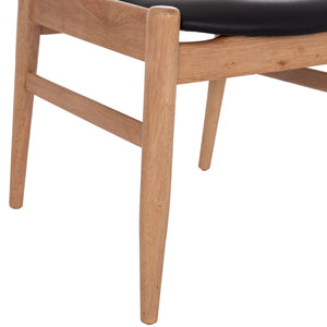 ΠΟΛΥΘΡΟΝΑ CERSEI HM9946.01 RUBBERWOOD ΣΕ LIGHT OAK & PU ΣΕ ΜΑΥΡΟ 57x53x72Υεκ - Pakobazaar