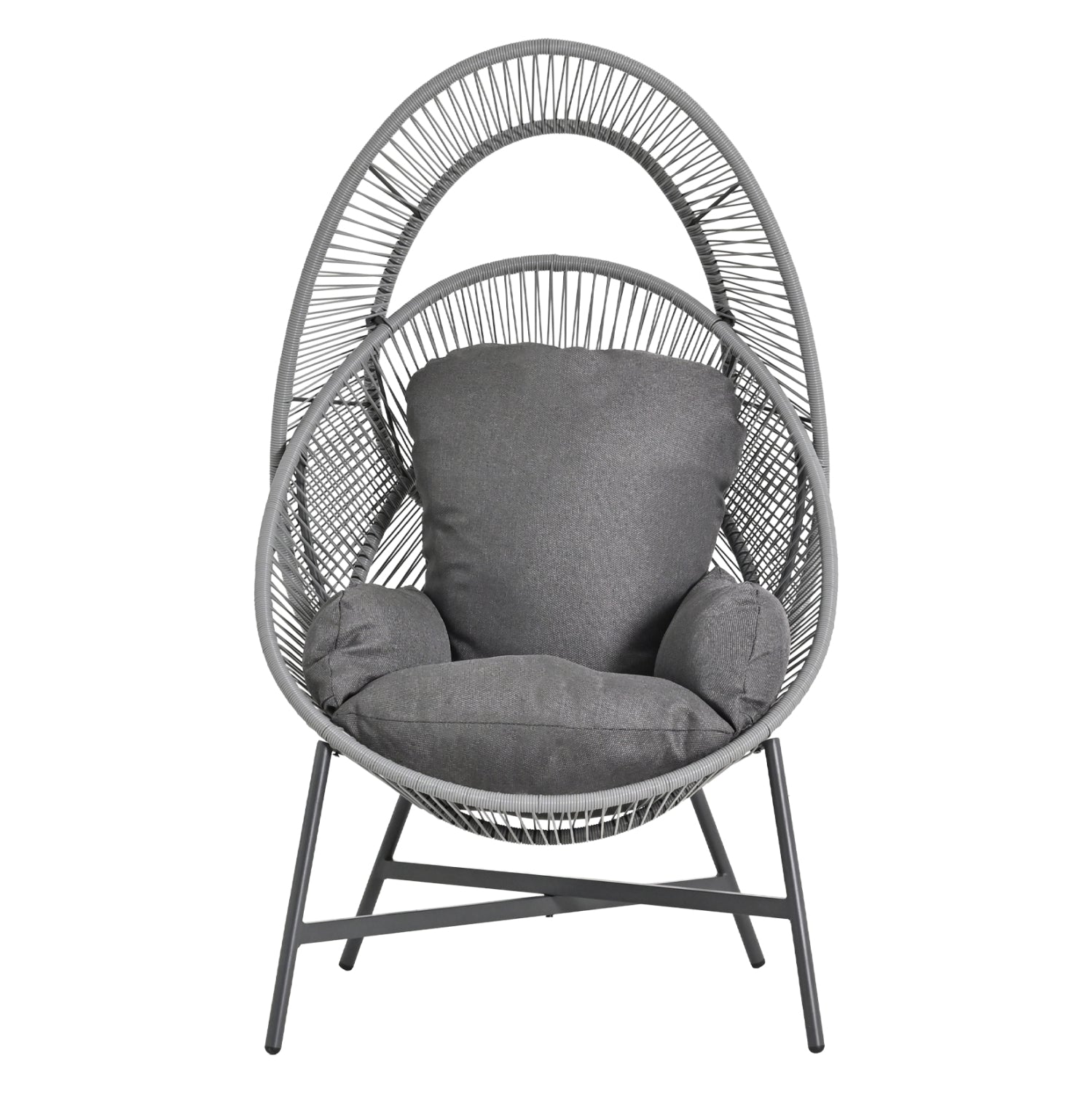 ΠΟΛΥΘΡΟΝΑ-ΦΩΛΙΑ RULER HM6506.01 ΓΚΡΙ ΜΕΤΑΛΛΟ-P.E.RATTAN-ΜΑΞΙΛΑΡΙΑ 90x85x149Υεκ - Pakobazaar