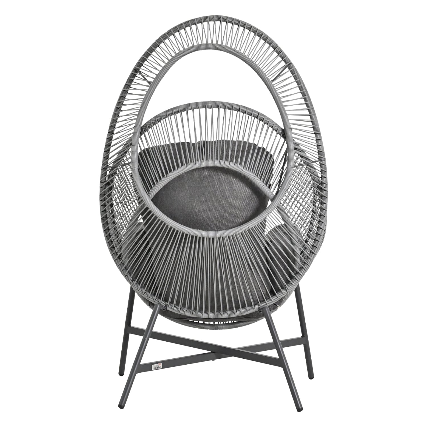 ΠΟΛΥΘΡΟΝΑ-ΦΩΛΙΑ RULER HM6506.01 ΓΚΡΙ ΜΕΤΑΛΛΟ-P.E.RATTAN-ΜΑΞΙΛΑΡΙΑ 90x85x149Υεκ - Pakobazaar