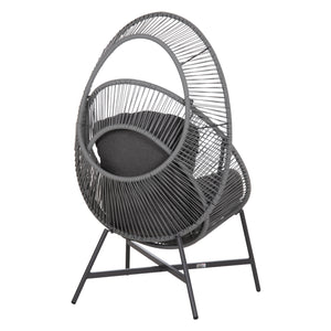 ΠΟΛΥΘΡΟΝΑ-ΦΩΛΙΑ RULER HM6506.01 ΓΚΡΙ ΜΕΤΑΛΛΟ-P.E.RATTAN-ΜΑΞΙΛΑΡΙΑ 90x85x154Υεκ - Pakobazaar