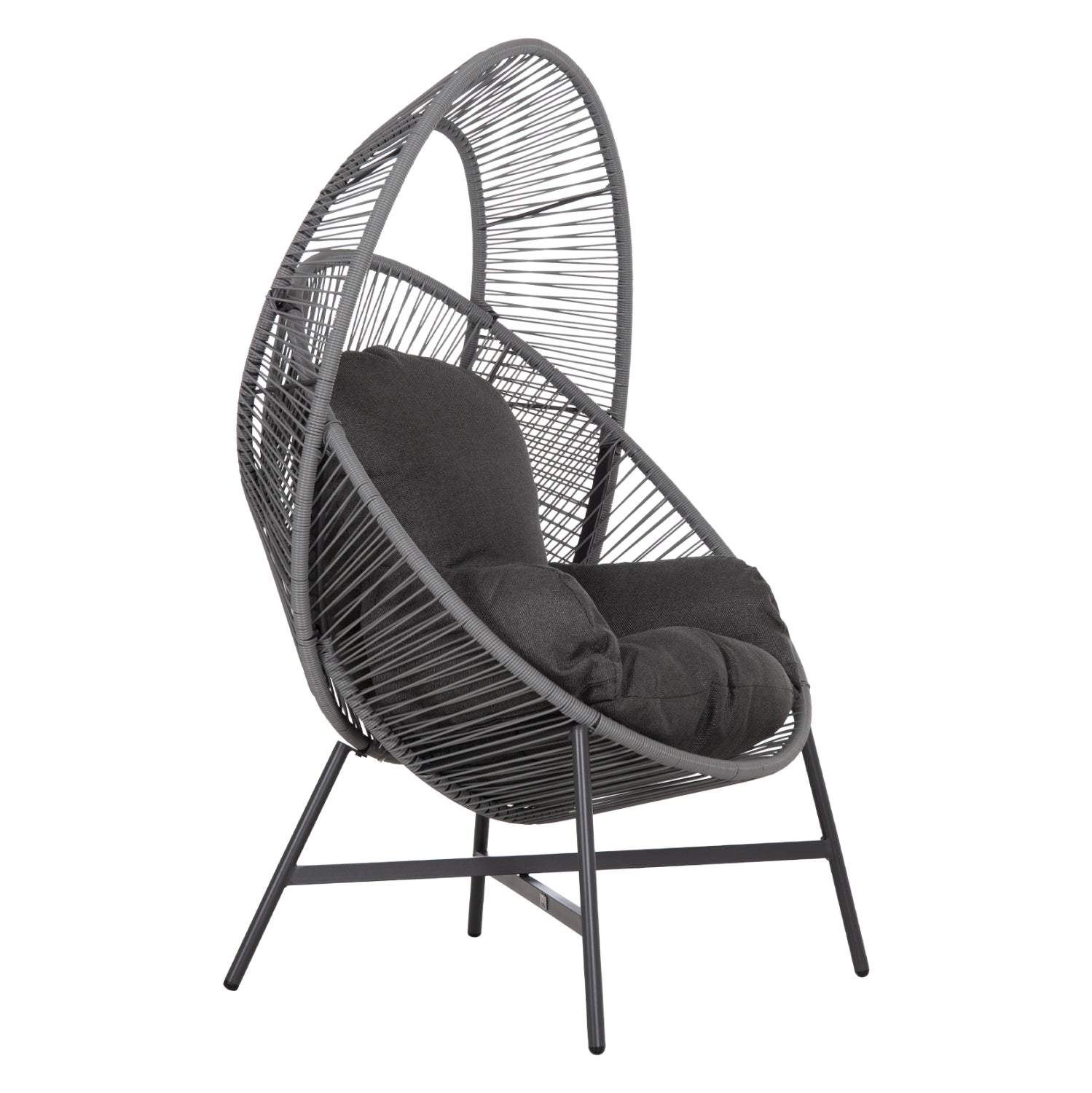 ΠΟΛΥΘΡΟΝΑ-ΦΩΛΙΑ RULER HM6506.01 ΓΚΡΙ ΜΕΤΑΛΛΟ-P.E.RATTAN-ΜΑΞΙΛΑΡΙΑ 90x85x154Υεκ - Pakobazaar