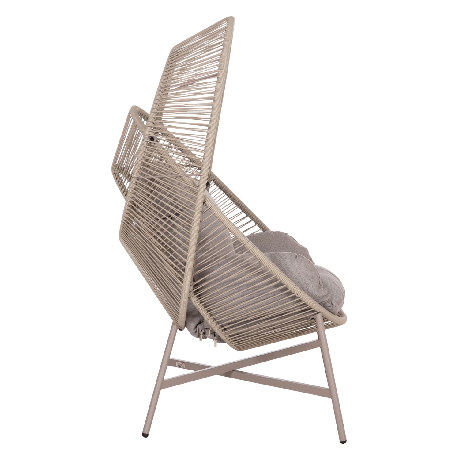ΠΟΛΥΘΡΟΝΑ-ΦΩΛΙΑ RULER HM6506.02 ΜΟΚΑ ΜΕΤΑΛΛΟ-P.E.RATTAN--ΓΚΡΙ ΜΑΞΙΛΑΡΙΑ 90x85x154Υεκ - Pakobazaar
