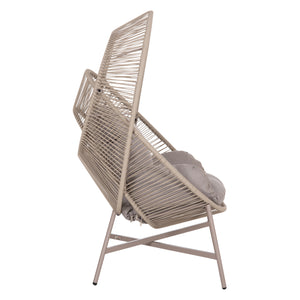 ΠΟΛΥΘΡΟΝΑ-ΦΩΛΙΑ RULER HM6506.02 ΜΟΚΑ ΜΕΤΑΛΛΟ-P.E.RATTAN--ΓΚΡΙ ΜΑΞΙΛΑΡΙΑ 90x85x154Υεκ - Pakobazaar