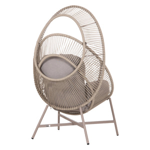 ΠΟΛΥΘΡΟΝΑ-ΦΩΛΙΑ RULER HM6506.02 ΜΟΚΑ ΜΕΤΑΛΛΟ-P.E.RATTAN--ΓΚΡΙ ΜΑΞΙΛΑΡΙΑ 90x85x154Υεκ - Pakobazaar