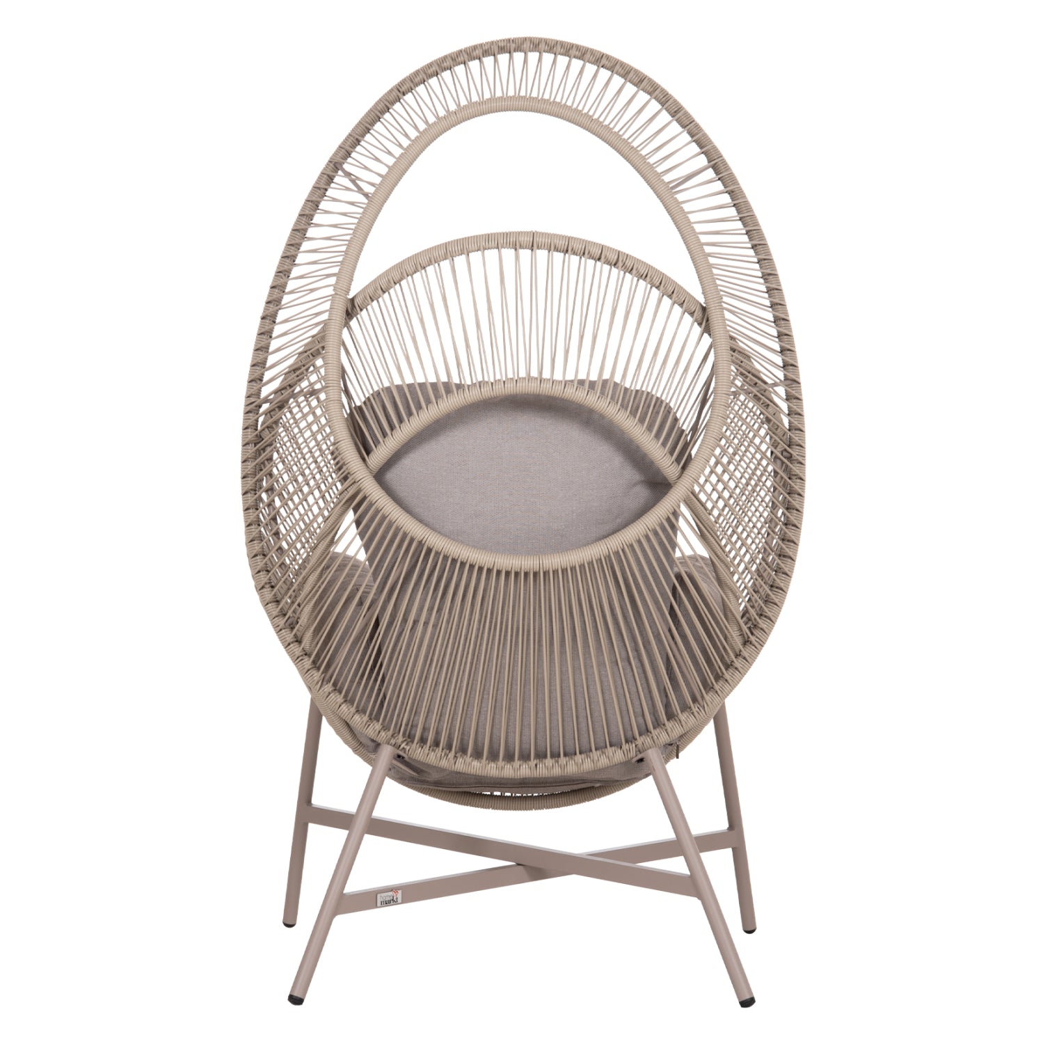 ΠΟΛΥΘΡΟΝΑ-ΦΩΛΙΑ RULER HM6506.02 ΜΟΚΑ ΜΕΤΑΛΛΟ-P.E.RATTAN--ΓΚΡΙ ΜΑΞΙΛΑΡΙΑ 90x85x154Υεκ - Pakobazaar