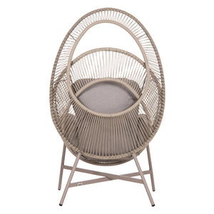 ΠΟΛΥΘΡΟΝΑ-ΦΩΛΙΑ RULER HM6506.02 ΜΟΚΑ ΜΕΤΑΛΛΟ-P.E.RATTAN--ΓΚΡΙ ΜΑΞΙΛΑΡΙΑ 90x85x154Υεκ - Pakobazaar