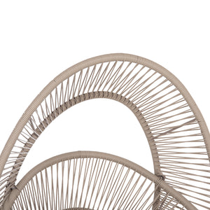 ΠΟΛΥΘΡΟΝΑ-ΦΩΛΙΑ RULER HM6506.02 ΜΟΚΑ ΜΕΤΑΛΛΟ-P.E.RATTAN--ΓΚΡΙ ΜΑΞΙΛΑΡΙΑ 90x85x154Υεκ - Pakobazaar