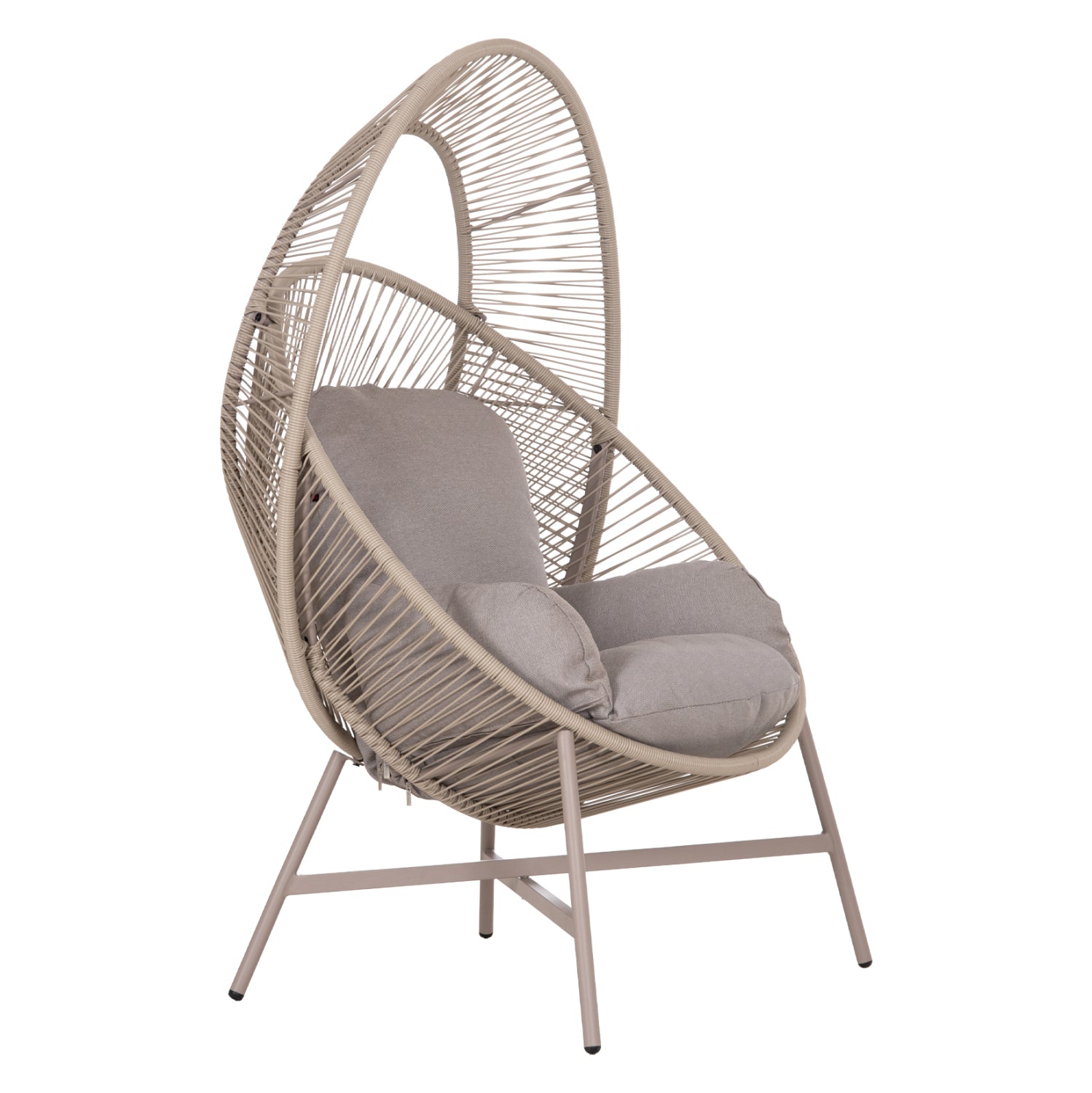 ΠΟΛΥΘΡΟΝΑ-ΦΩΛΙΑ RULER HM6506.02 ΜΟΚΑ ΜΕΤΑΛΛΟ-P.E.RATTAN--ΓΚΡΙ ΜΑΞΙΛΑΡΙΑ 90x85x154Υεκ - Pakobazaar