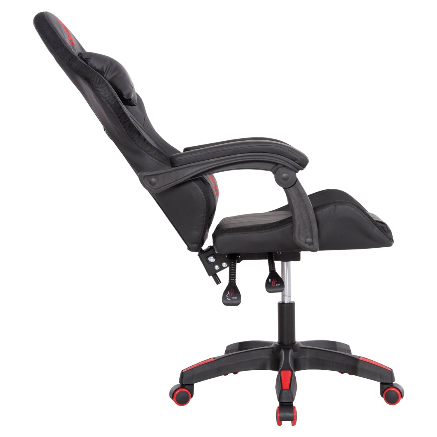 ΠΟΛΥΘΡΟΝΑ GAMING DARREN HM1203.01 ΜΑΥΡΟ-ΚΟΚΚΙΝΟ PVC 58.5x100x120Υεκ. - Pakobazaar